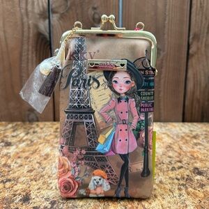 Nicole Lee Multicolor Paris-Themed Clutch